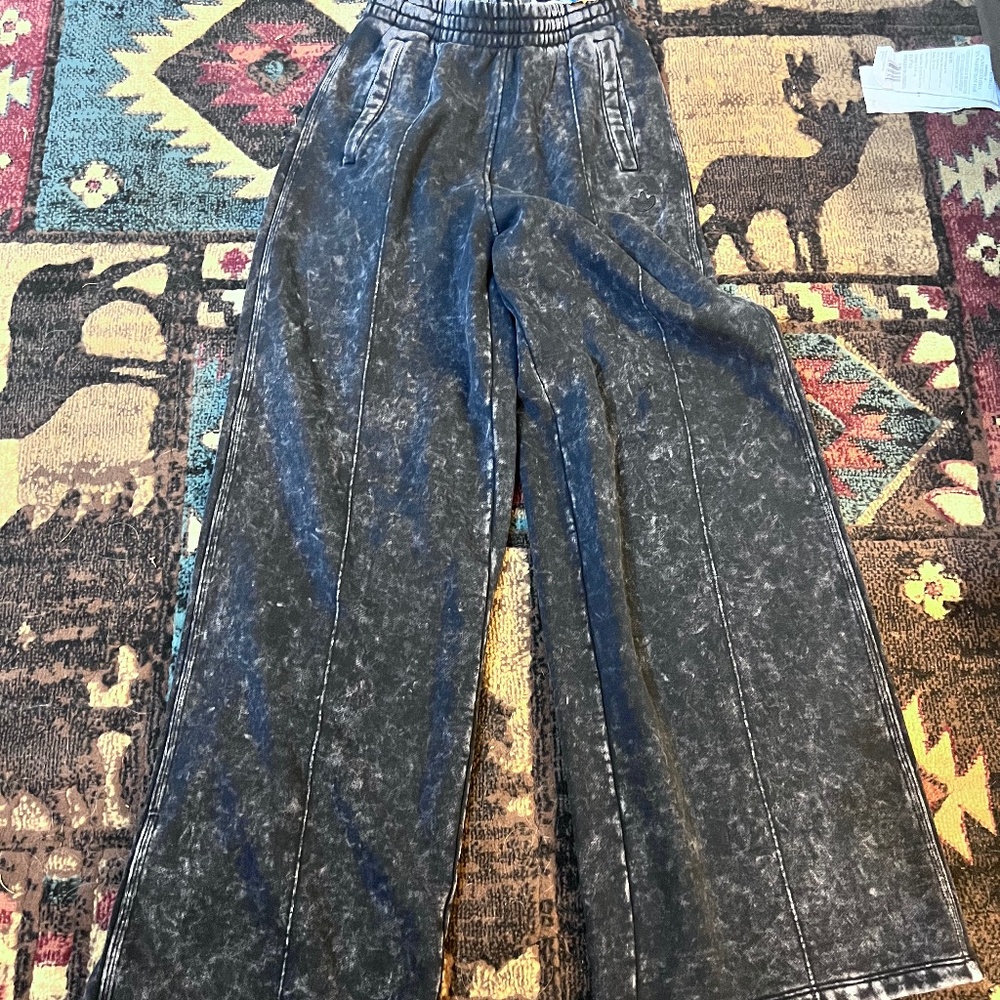 Adidas wide leg joggers